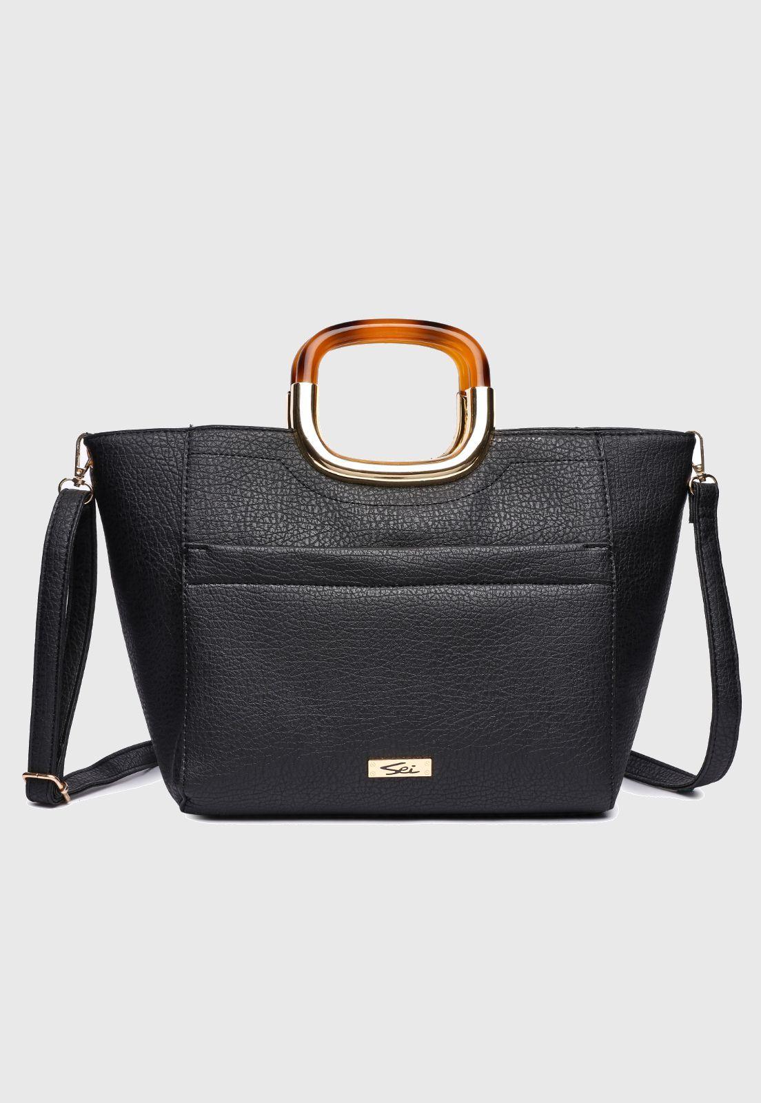Cartera Bolsillo Frontal Manilla Carey Negro 27444 Sei-0