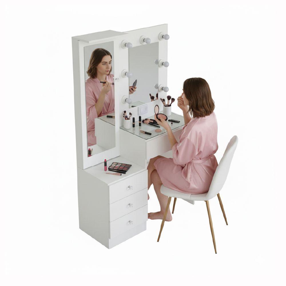 Tocador Hollywood doble espejo 4 cajones-4