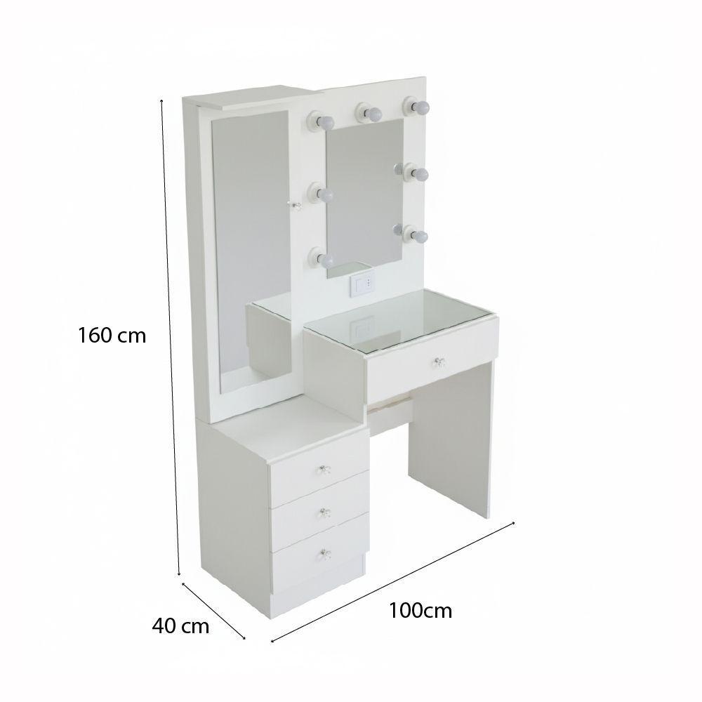 Tocador Hollywood doble espejo 4 cajones-5