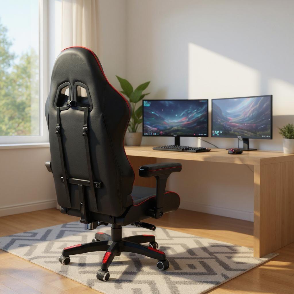 Silla Gamer Reclinable - Color Rojo-3