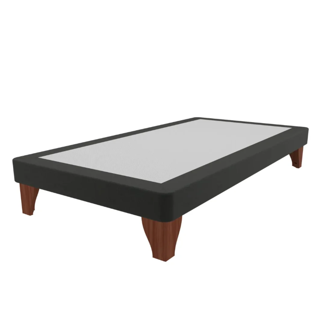 Cama 1 plaza modelo Black largo 190 cm patas de madera 20 cm-2