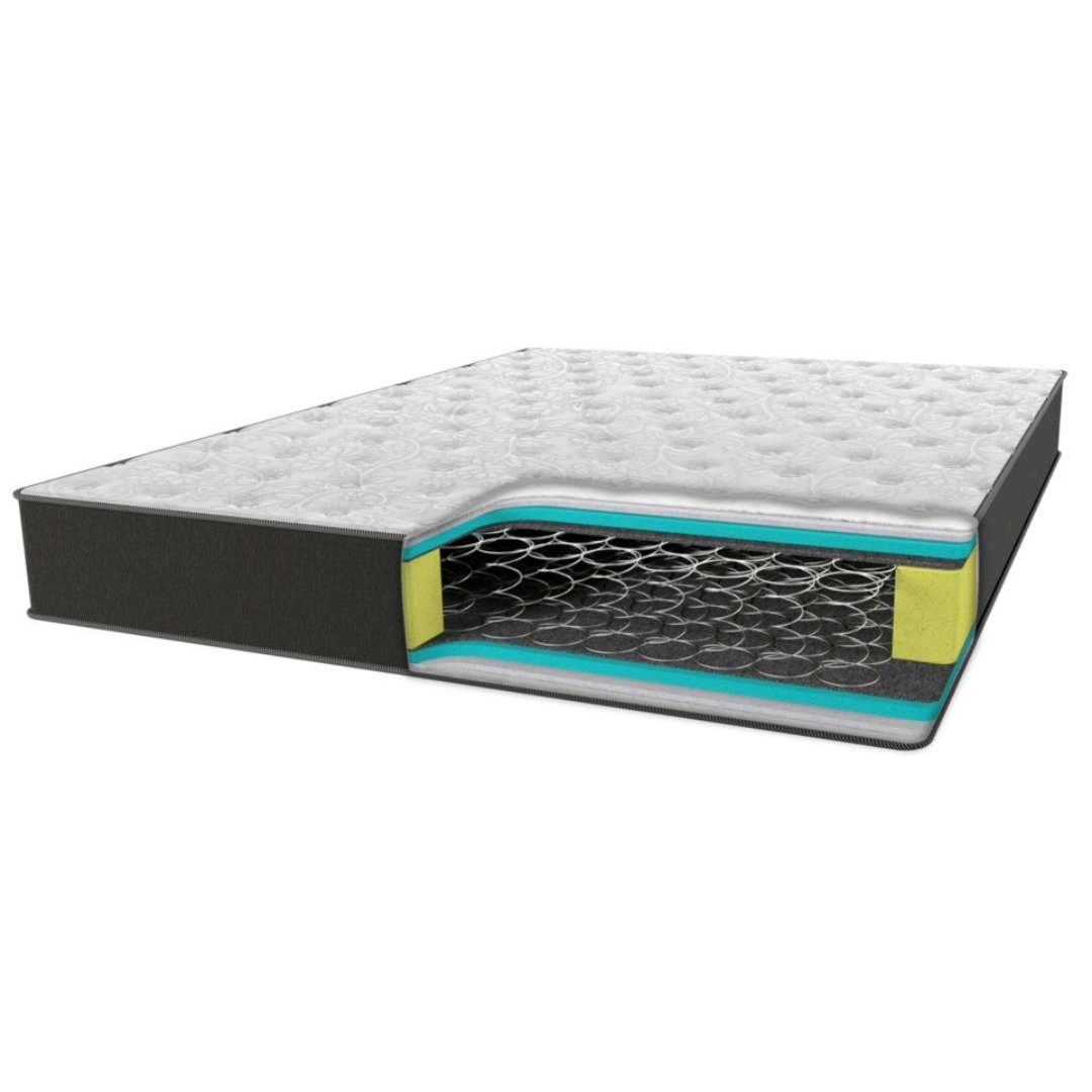 Cama 1 plaza modelo Black largo 190 cm patas de madera 20 cm-4