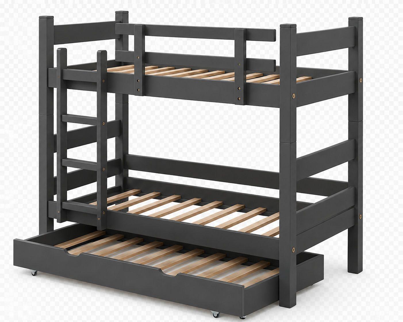 Camarote Desmontable Triple L200 cm 1 5 Plaza GRIS-1