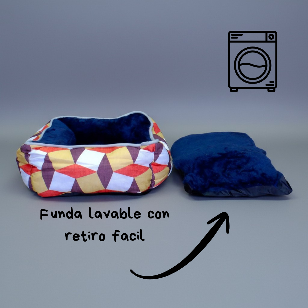 Cama Para Mascotas Espuma - Talla S (Tricolor CAFE)-3