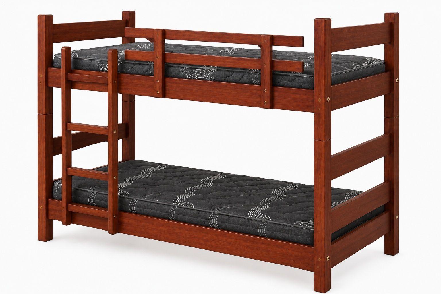 Camarote Desmontable Doble L200 cm Colchones Ideal 1 5 Plaza CHOCOLATE-1