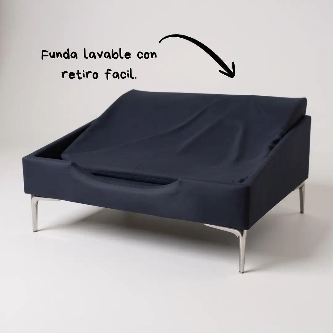 Cama de Mascotas - Talla S (55x40 cm) / Pata Cromada 15 cm (Negro)-2