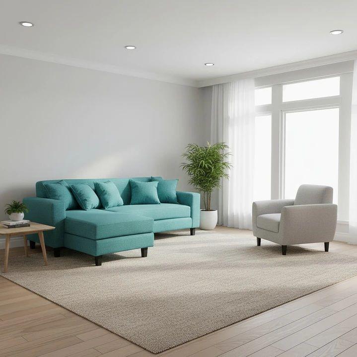 Sofa Seccional Bloccare 3 Cuerpos Tela Verona Turqueza-2