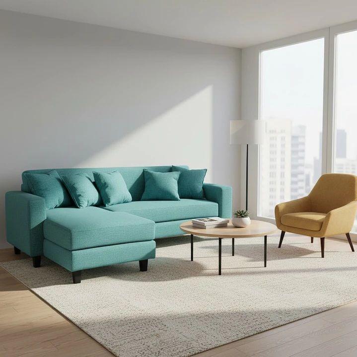 Sofa Seccional Bloccare 3 Cuerpos Tela Verona Turqueza-3