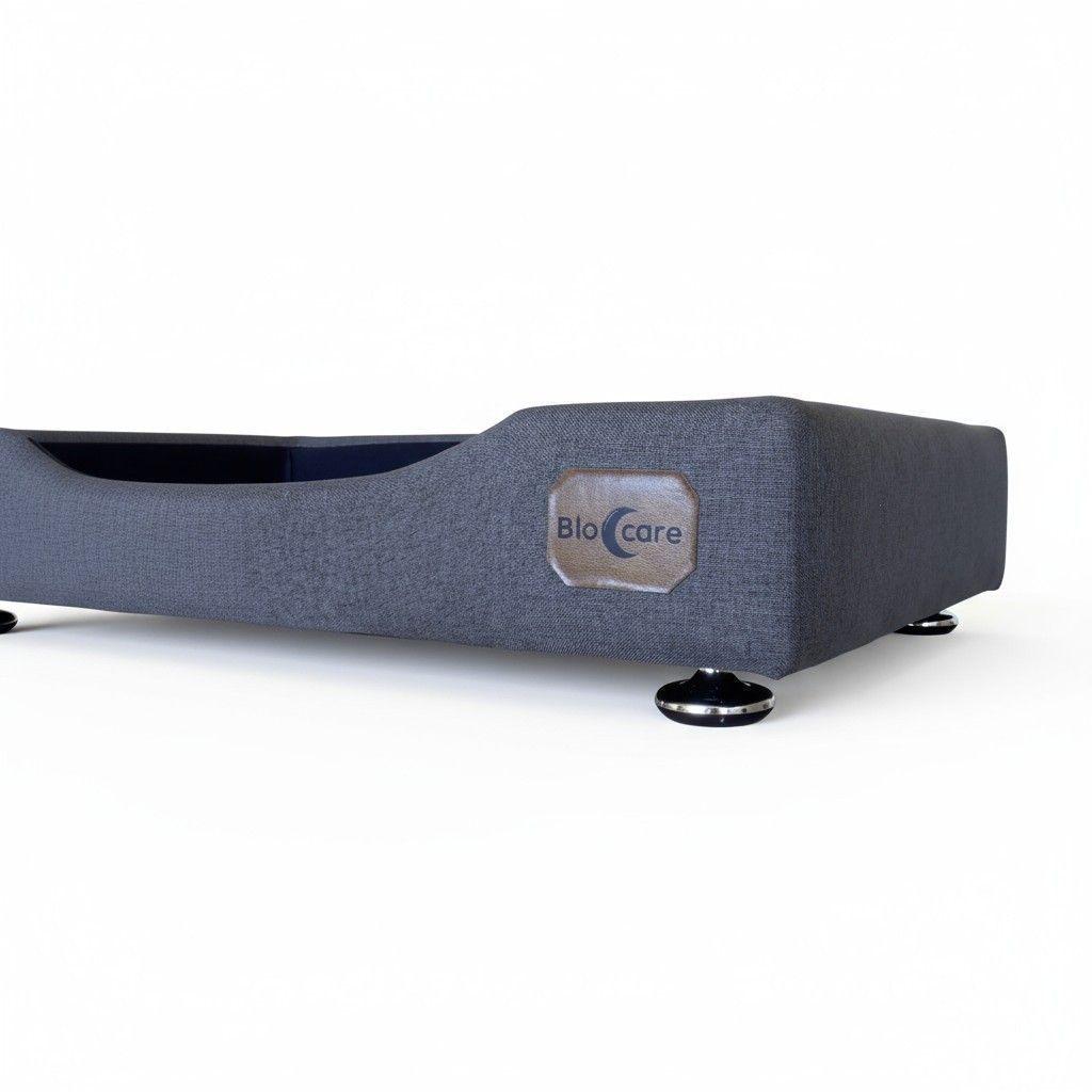 Cama de Mascotas - Talla L EXTRA (90x70 cm) / Pata Montessori 3 cm (Gris)-3