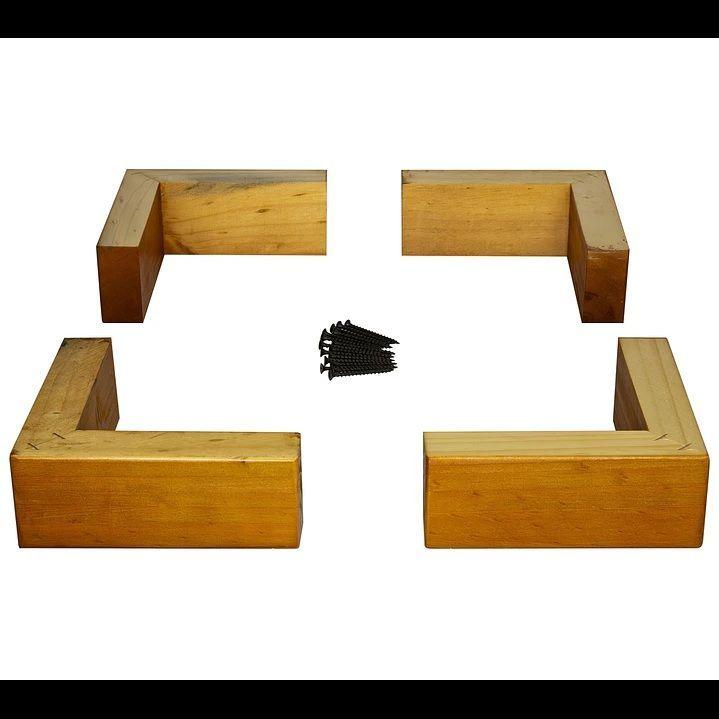Kit 4 Unidades Pata Para Sill n o base europea Tipo L 6 5 Cm Altura-2
