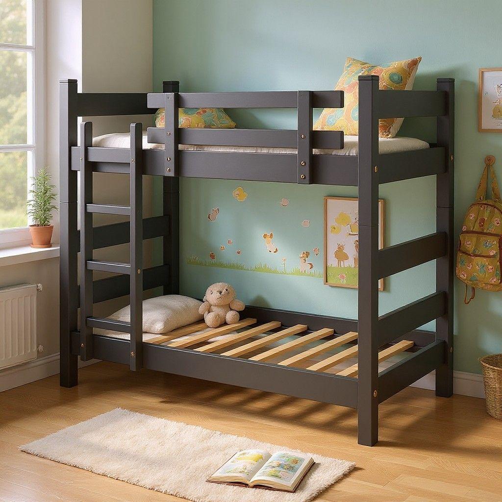 Camarote Desmontable Doble L200 cm 1 Plaza GRIS-0