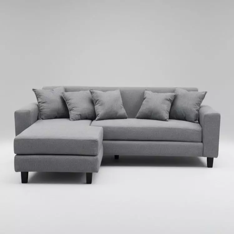 Sofa Seccional Bloccare 3 Cuerpos Tela Verona Gris-2