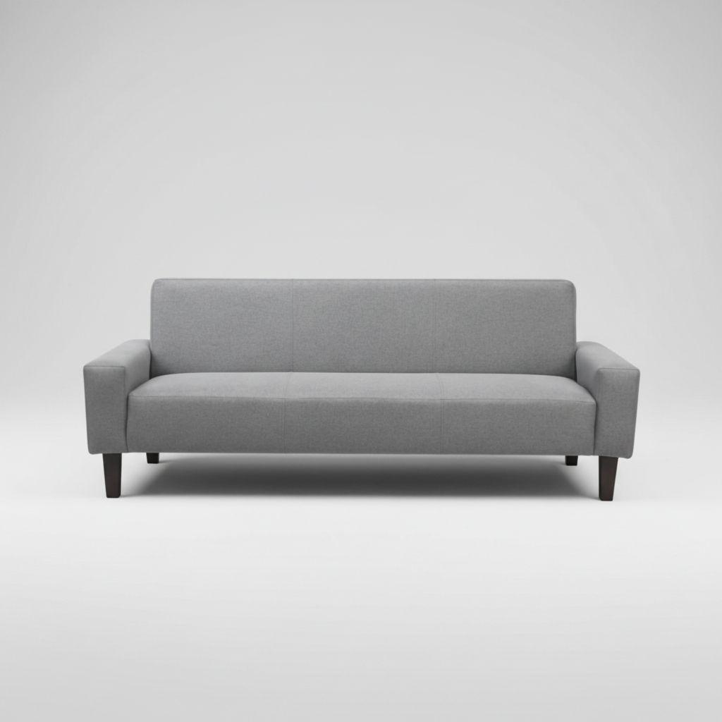 Futón Sofá Cama 3 cuerpos Tapiz Genova Con Reposabrazos - Grafito-2