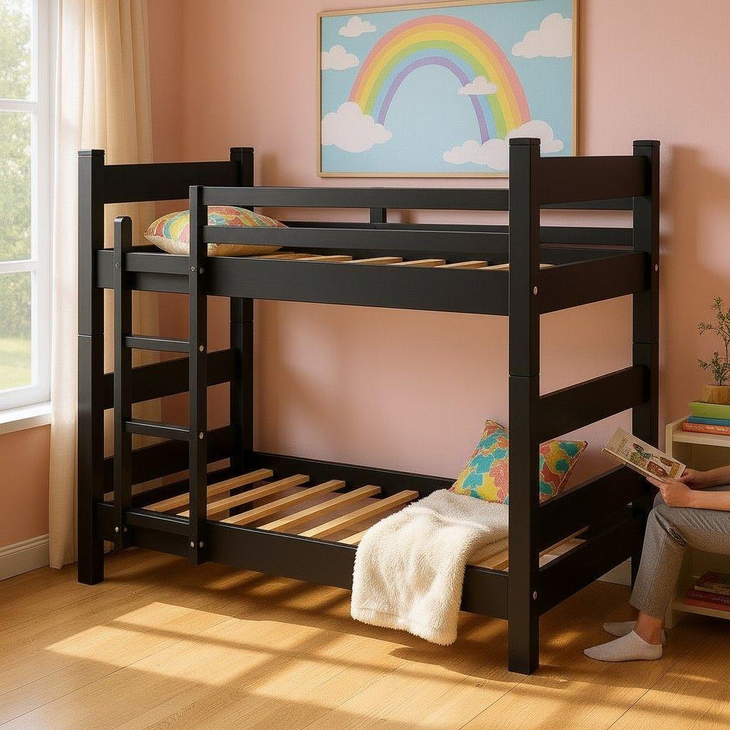 Camarote Desmontable Doble L200 cm 1 5 Plaza NEGRO-0