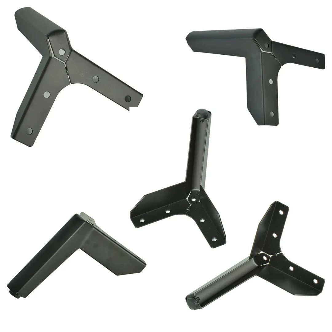 Patas Metalicas Para Muebles Con Placa De 12 Cm - Pack 4-3