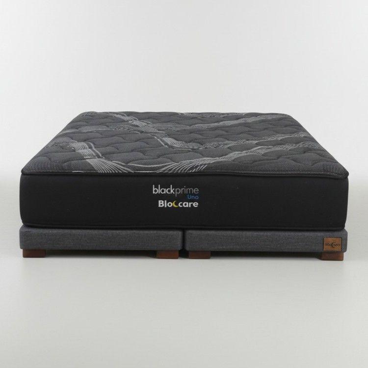 Cama King Box 8 cm L200 cm Colchon Black Prime Modelo Uno Con Pata 4 5 cm Gris-2