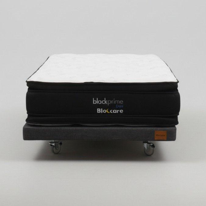 Cama 1 5 Plaza Box 8 cm L190 cm Colchon Black Prime Modelo Dos Con Rueda Pyton Gris-2