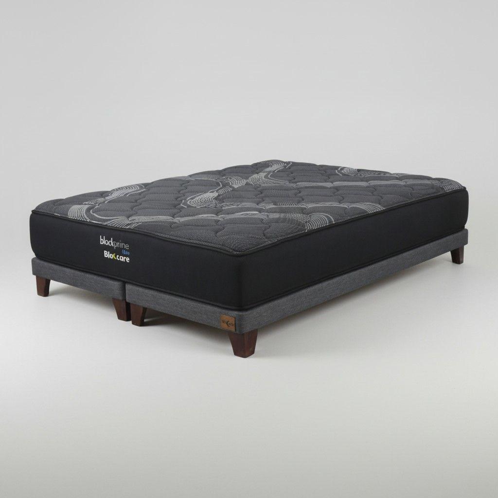Cama Super King Box 8 cm L200 cm Colchon Black Prime Modelo Uno Con Pata 11 cm Gris-1