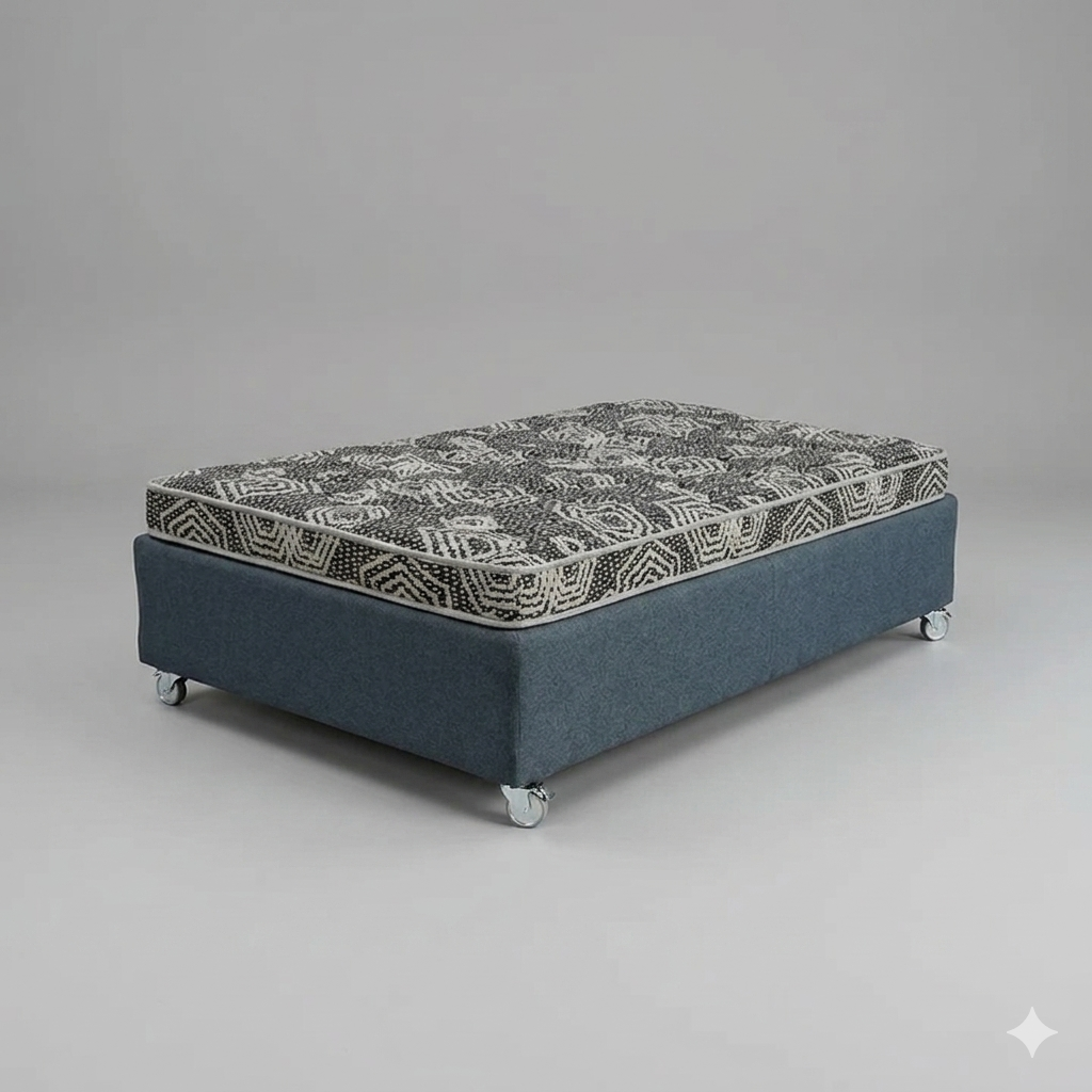 Cama 1.5 Plaza Box 30 cm L180 cm Colchon Ideal Rueda Pyton-1