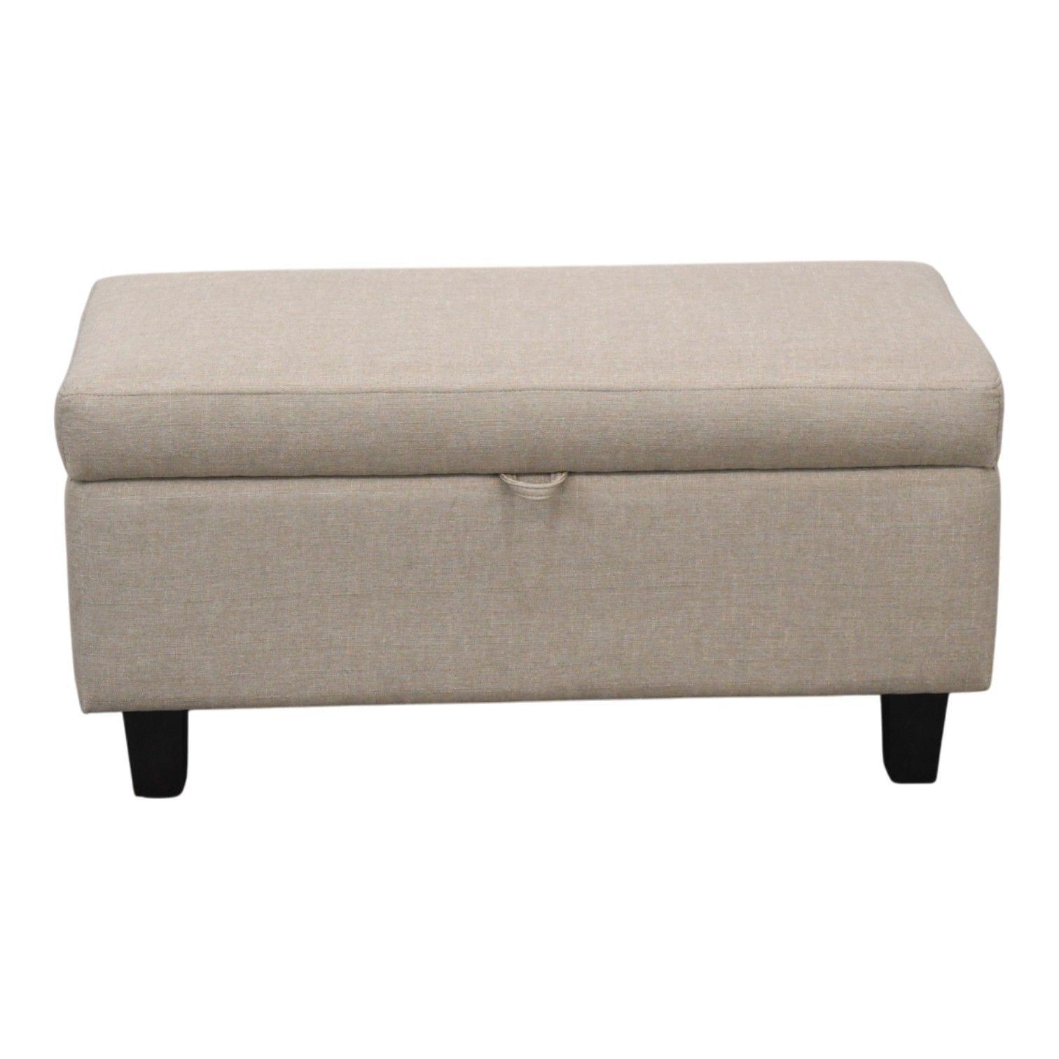 Banqueta Piecera 90 cm Tapiz Genova Beige-0