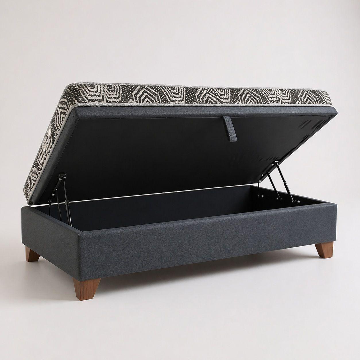 Cama Baul 1 5 Plaza L190 cm Colchon Ideal Pata 11cm Gris-1