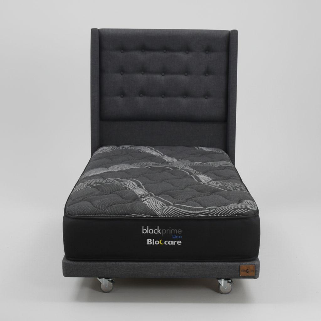 Cama 1 Plaza Box 8 L200 Colchn Mod Uno Respaldo Rueda Pyton -2