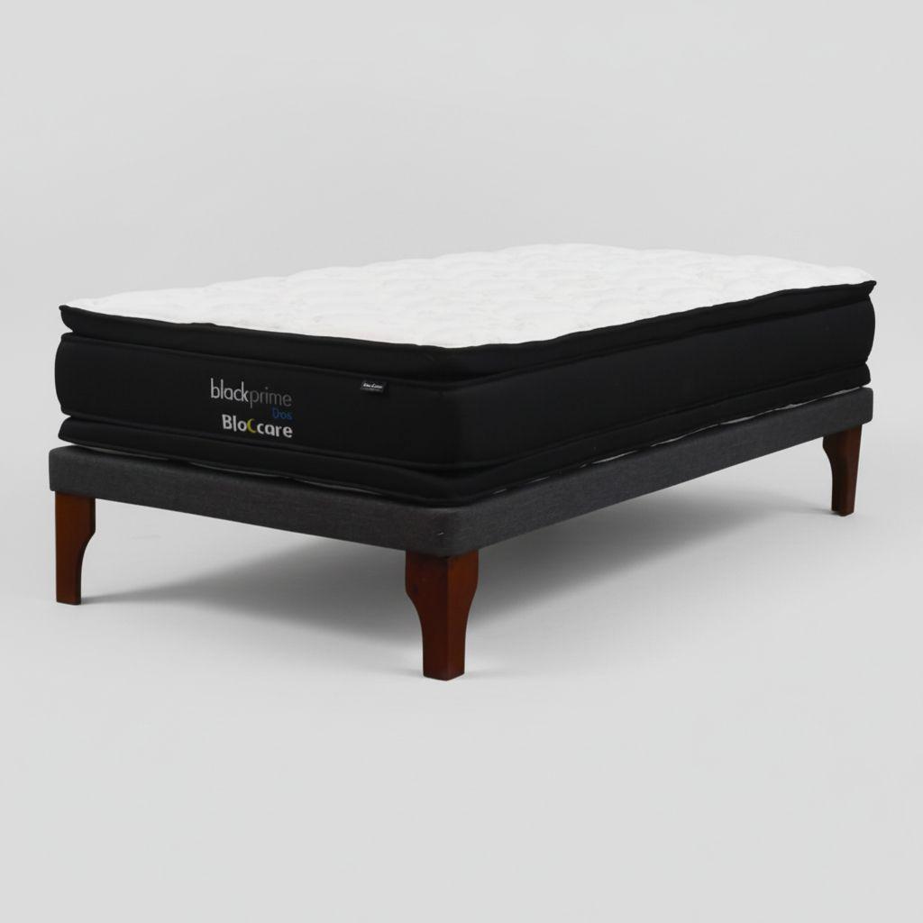 Cama 1 5 Plaza Box 8 L190cm Colchon Modelo 2 Con Pata 24 Cm -1