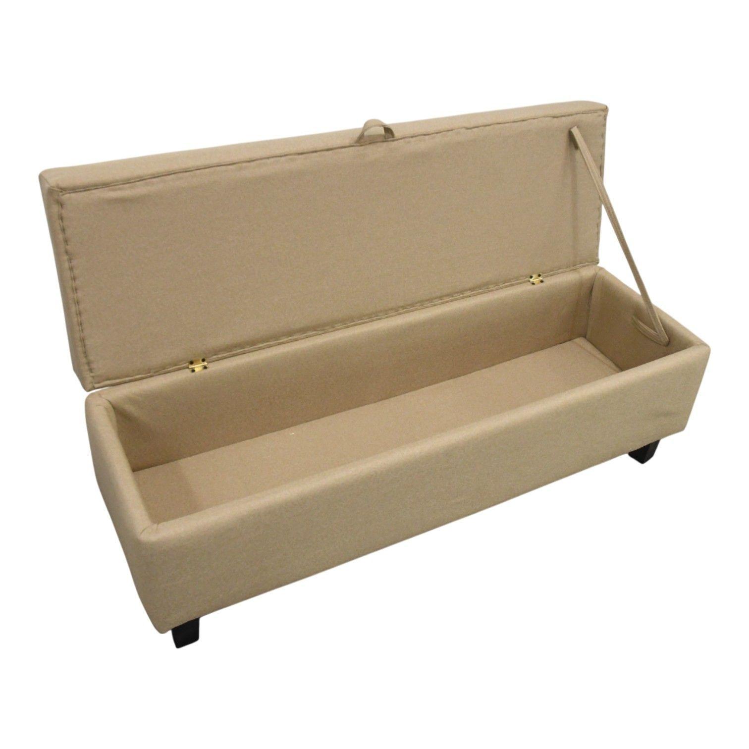 Banqueta Piecera 130 cm Tapiz Genova Beige-3