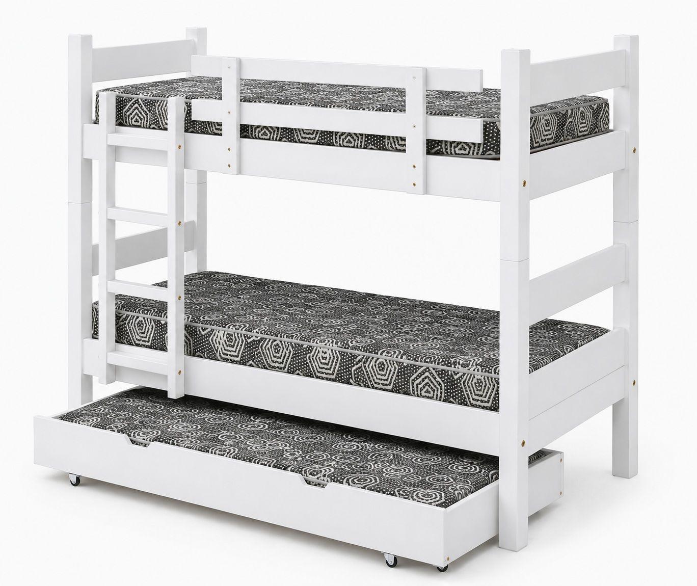 Camarote Desmontable Triple L200 cm Colchones Ideal 1 5 Plaza BLANCO-1