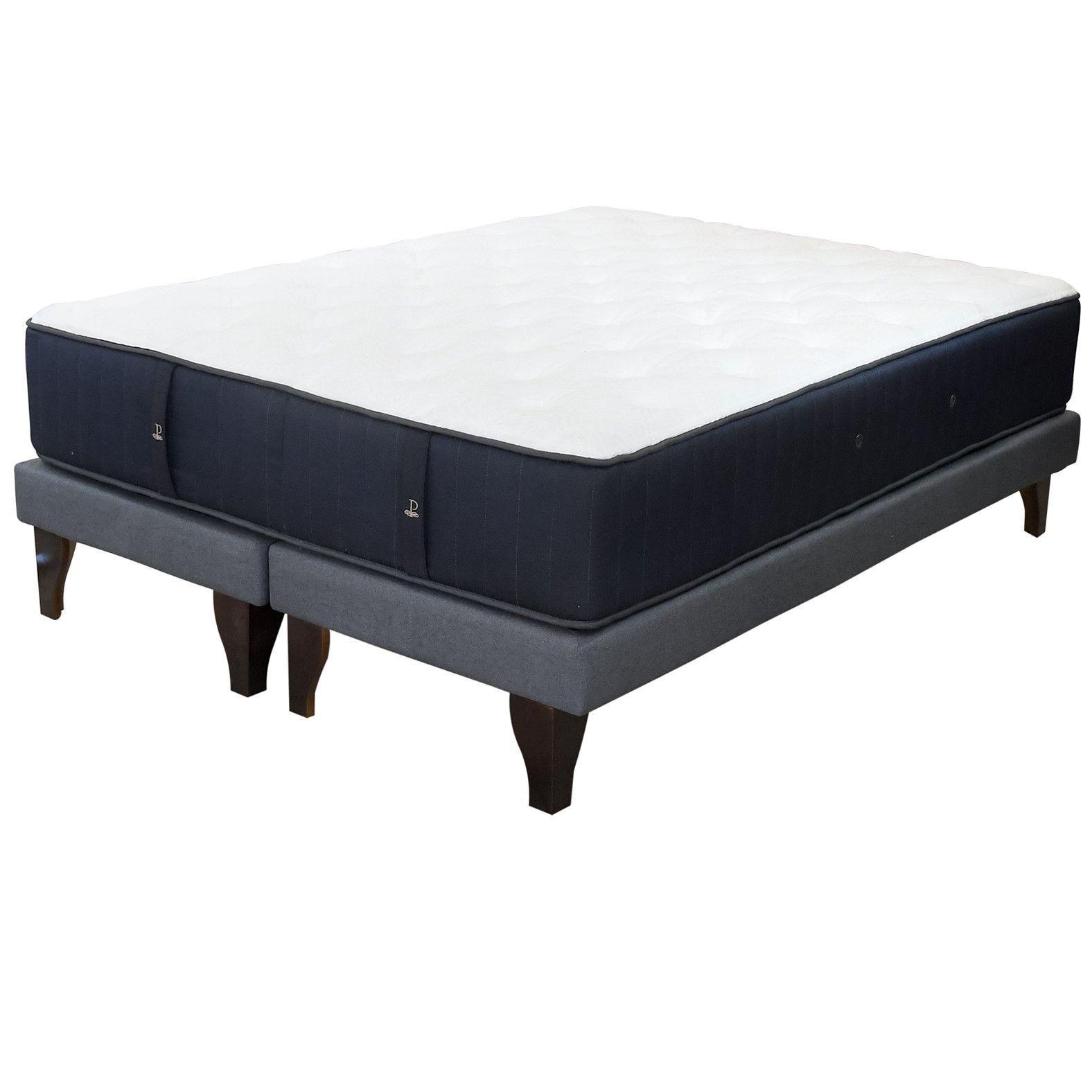 Cama Tradicional King + Colchon Premium CIC / Patas De Madera 19.5 cm-0