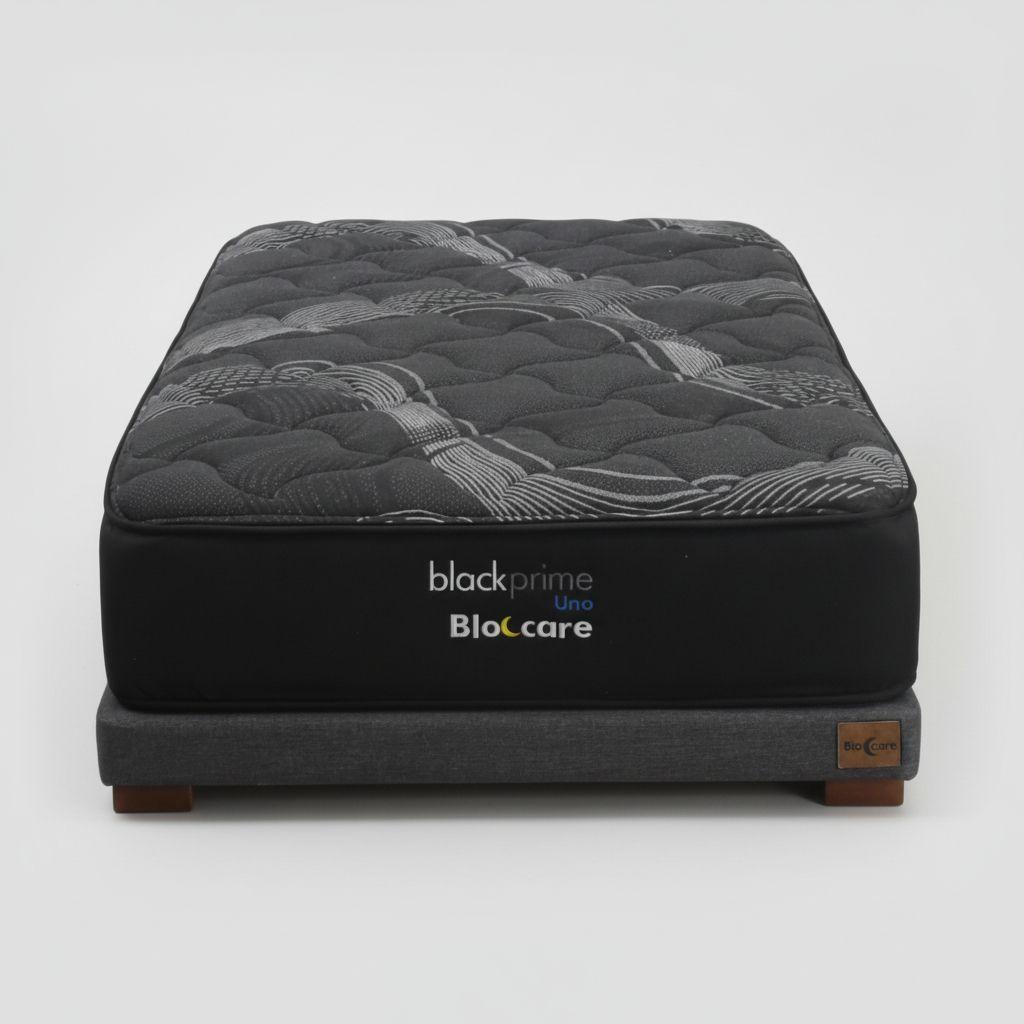 Cama 1 5 Plaza Box 8 cm L190 cm Colchon Black Prime Modelo Uno Con Pata 4 5 cm Gris-2