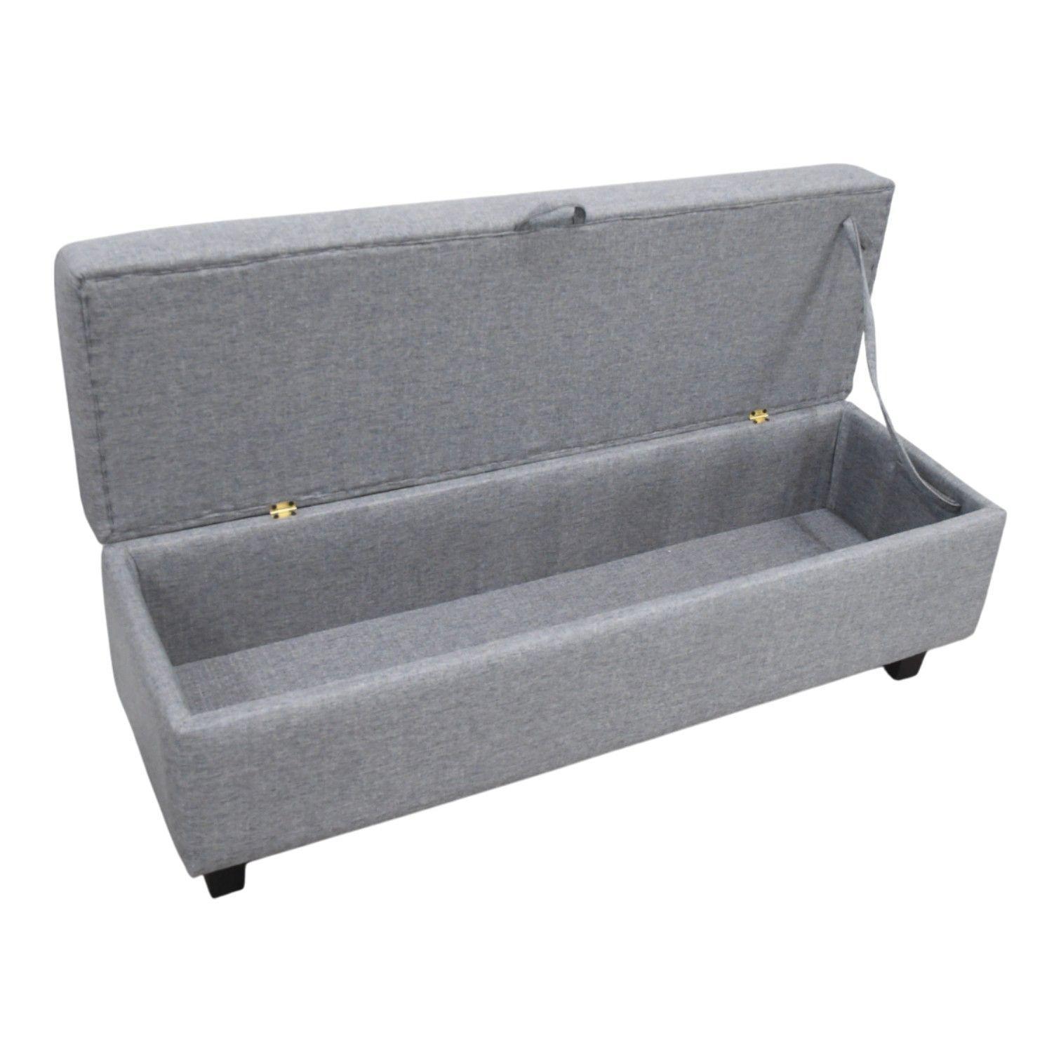 Banqueta Piecera 130 cm Tapiz Genova Grafito-1