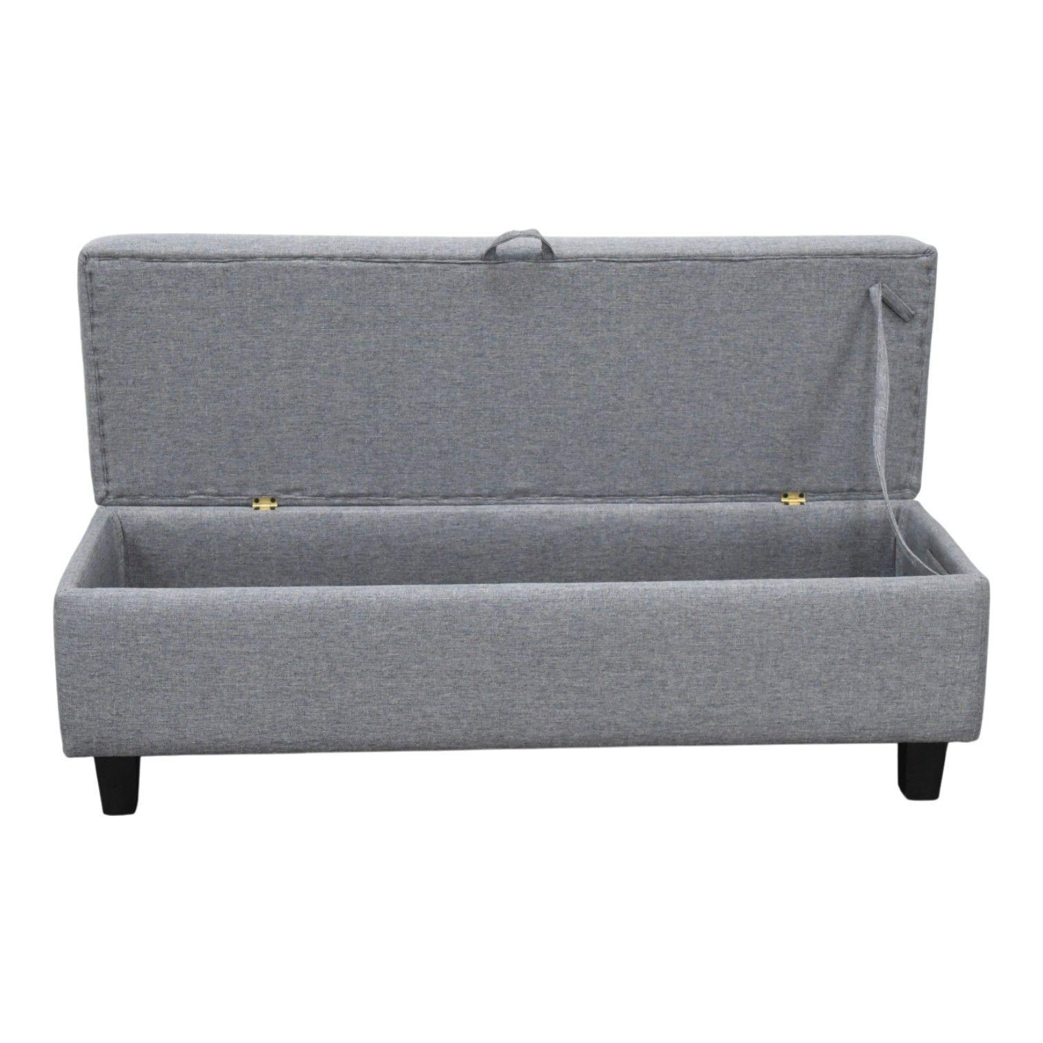 Banqueta Piecera 130 cm Tapiz Genova Grafito-4