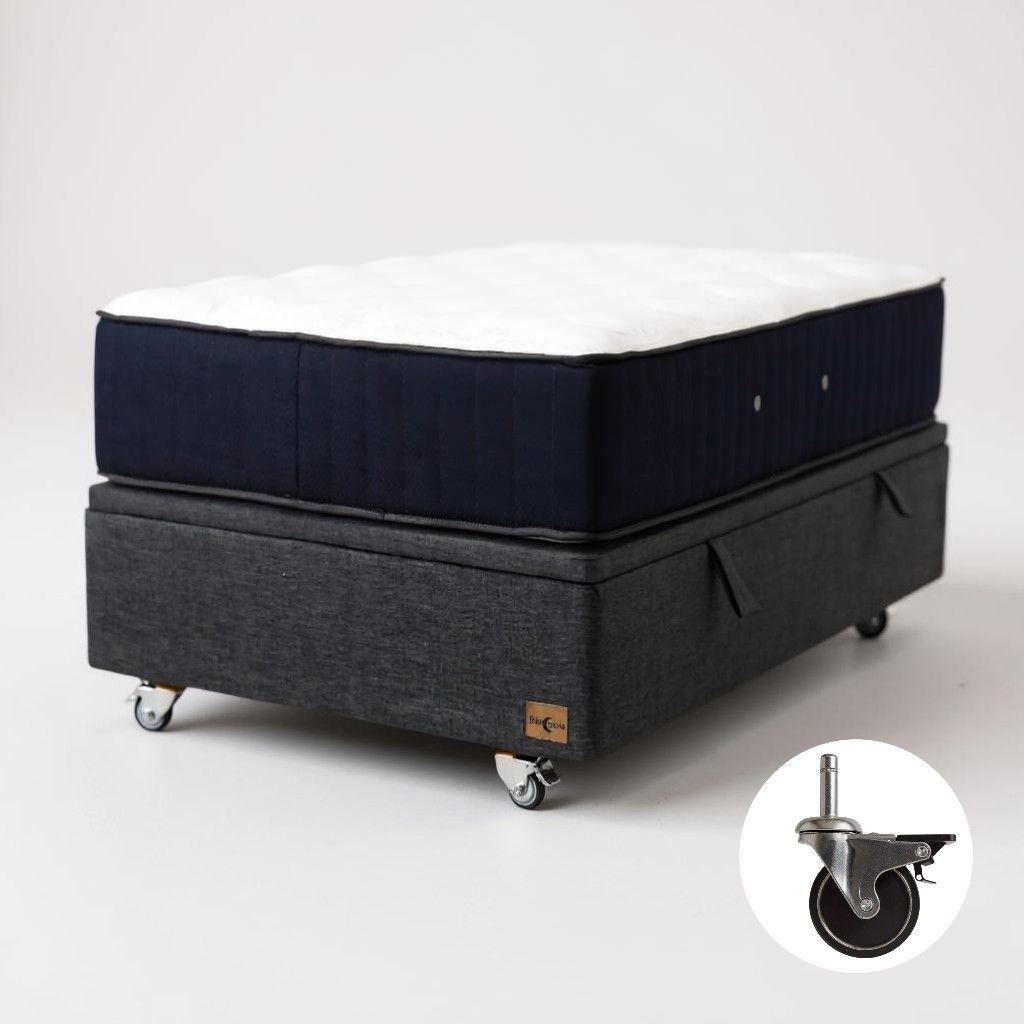CAMA BAÚL GRIS 1,5 PLAZA UNICA L200 + COLCHÓN CIC PREMIUM + RUEDAS PYTON-0