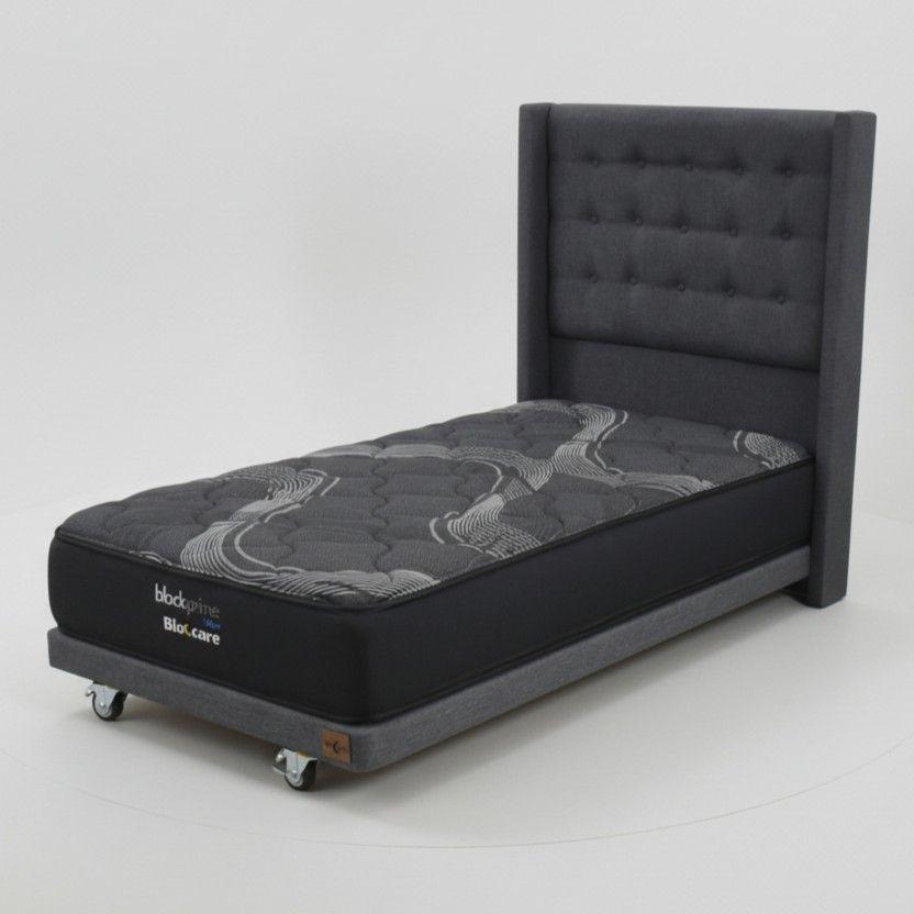 Cama 1 5 Plaza Box8 L200 Colchon Mod 1 Respaldo Rueda Delux-1