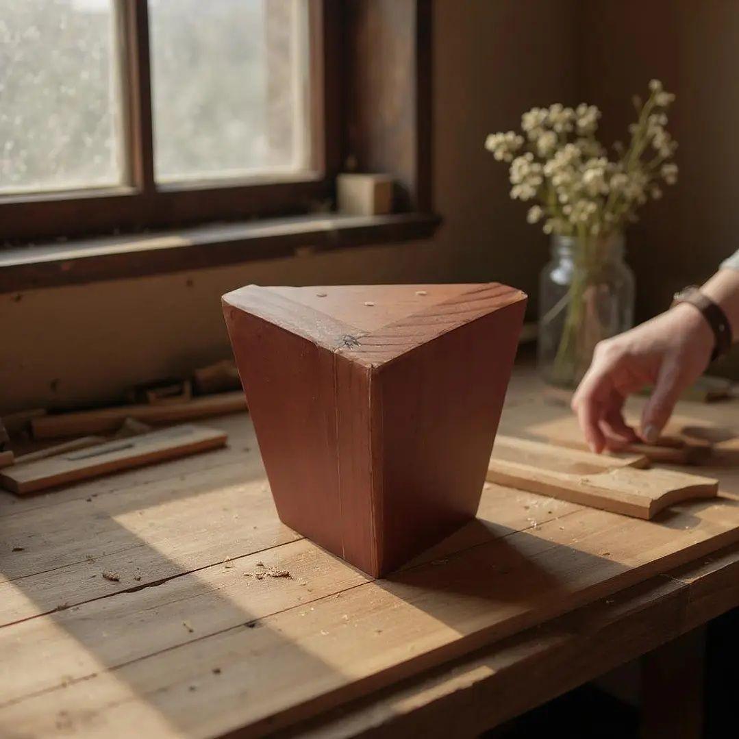 Kit De 4 patas Rectas Para Cama Europea Altura 11 cm - Color Roble Oscuro-2