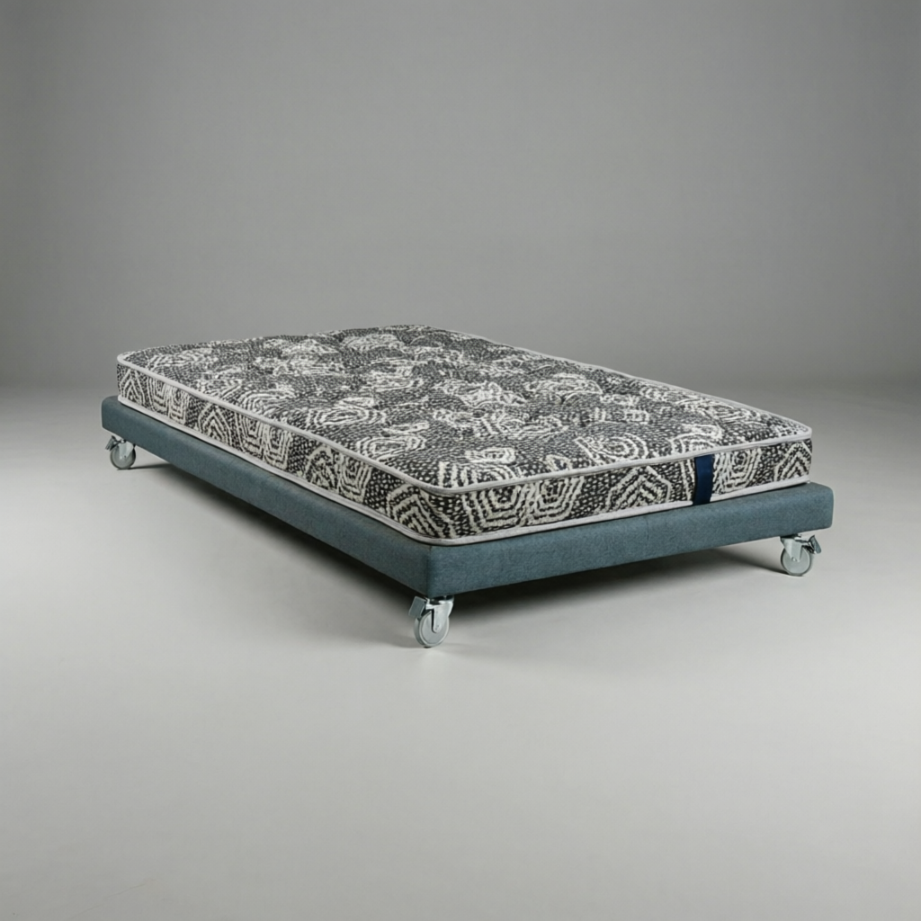 Cama 1 Plaza Box 8 cm L180 cm Colchon Ideal Rueda Pyton-2