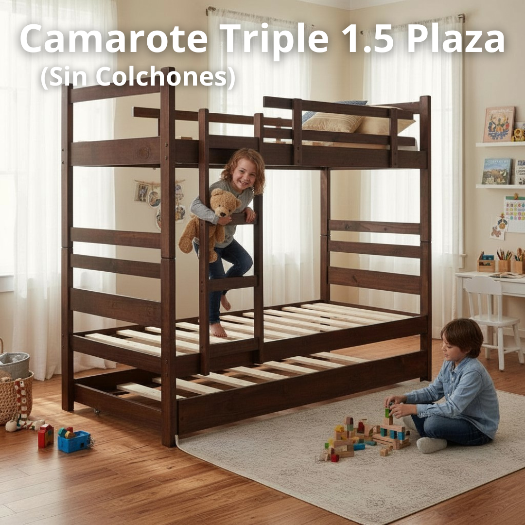Camarote Desmontable Triple 1.5 Plaza-4
