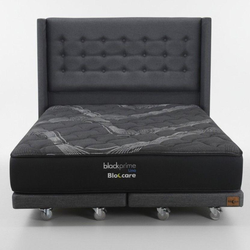 Cama King Box 8 L200cm Colchon Mod Uno Respaldo Rueda Pyton -2
