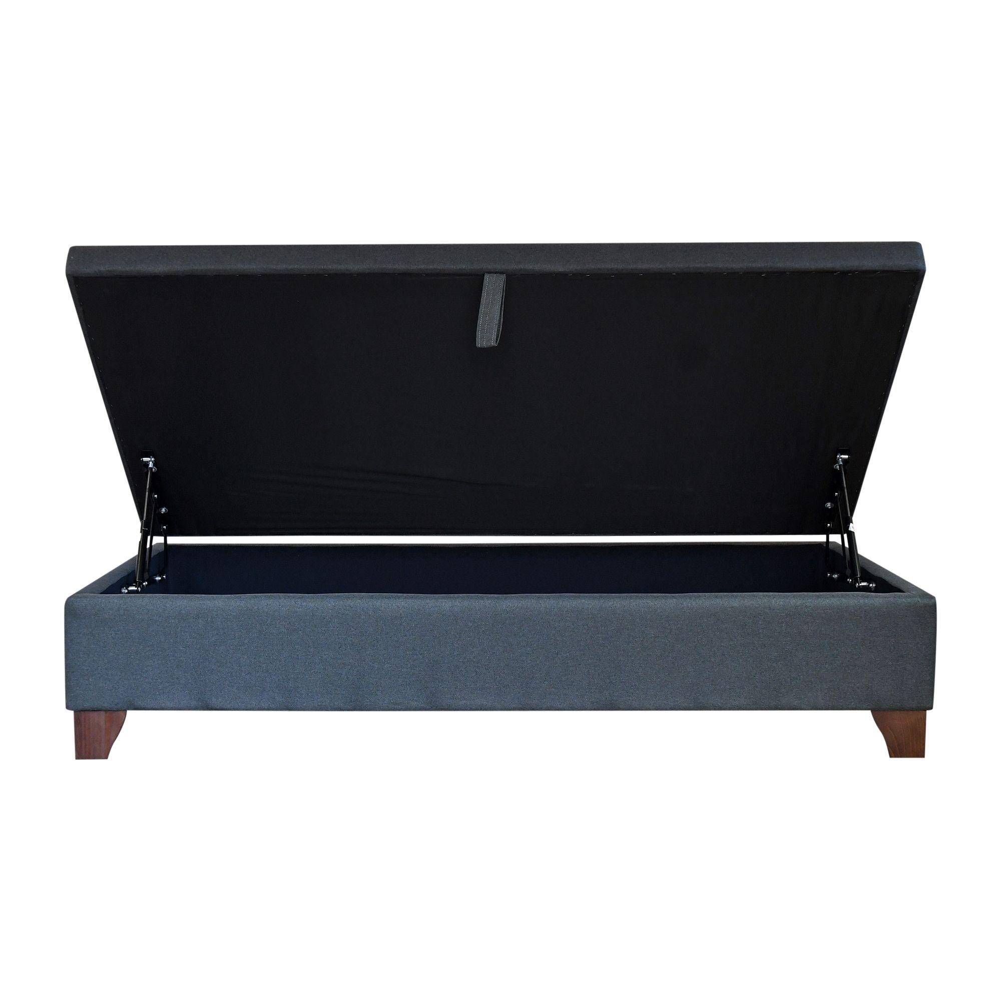 Base Cama Baul 1.5 Plaza largo 190 cm con patas 11 cm para Aspiradora Robot-2