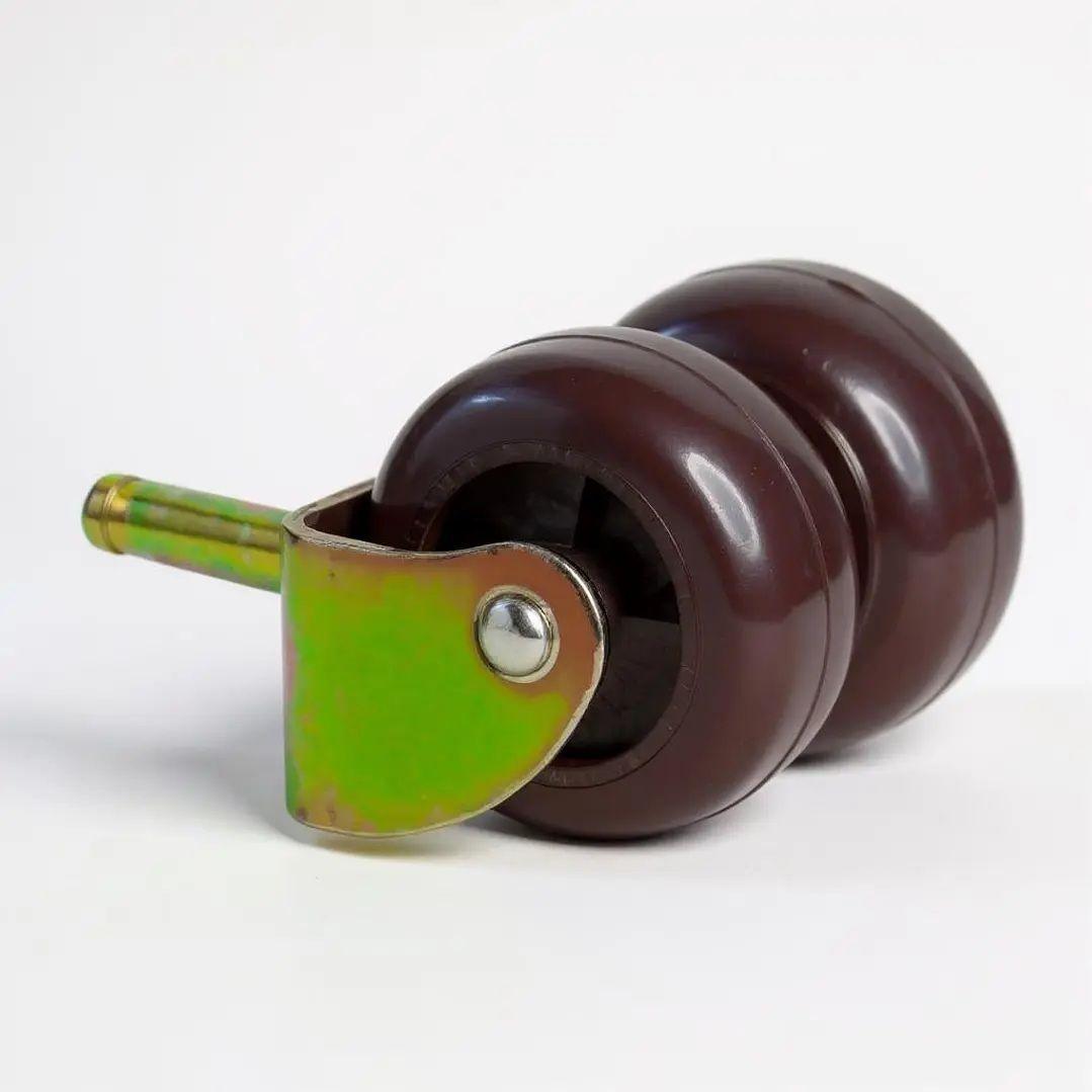 Rueda Doble Para Camas Cic, Flex - Sin Frenos (Cafe)-2