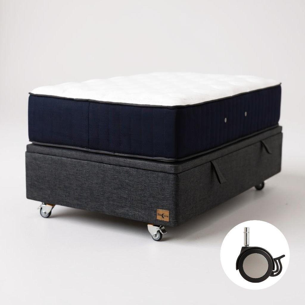 CAMA BAUL 1.5 PLAZA L 190 + COLCHON PREMIUM CIC / CON RUEDA LOGO (GRIS)-0