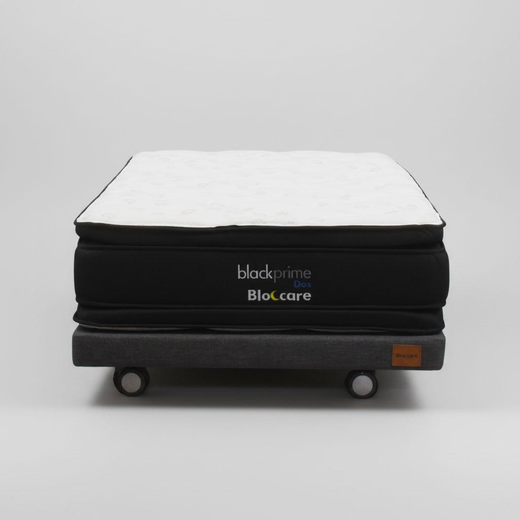 Cama 1 5 Plaza Box 8 cm L190 cm Colchon Black Prime Modelo Dos Con Rueda Logo Gris-2