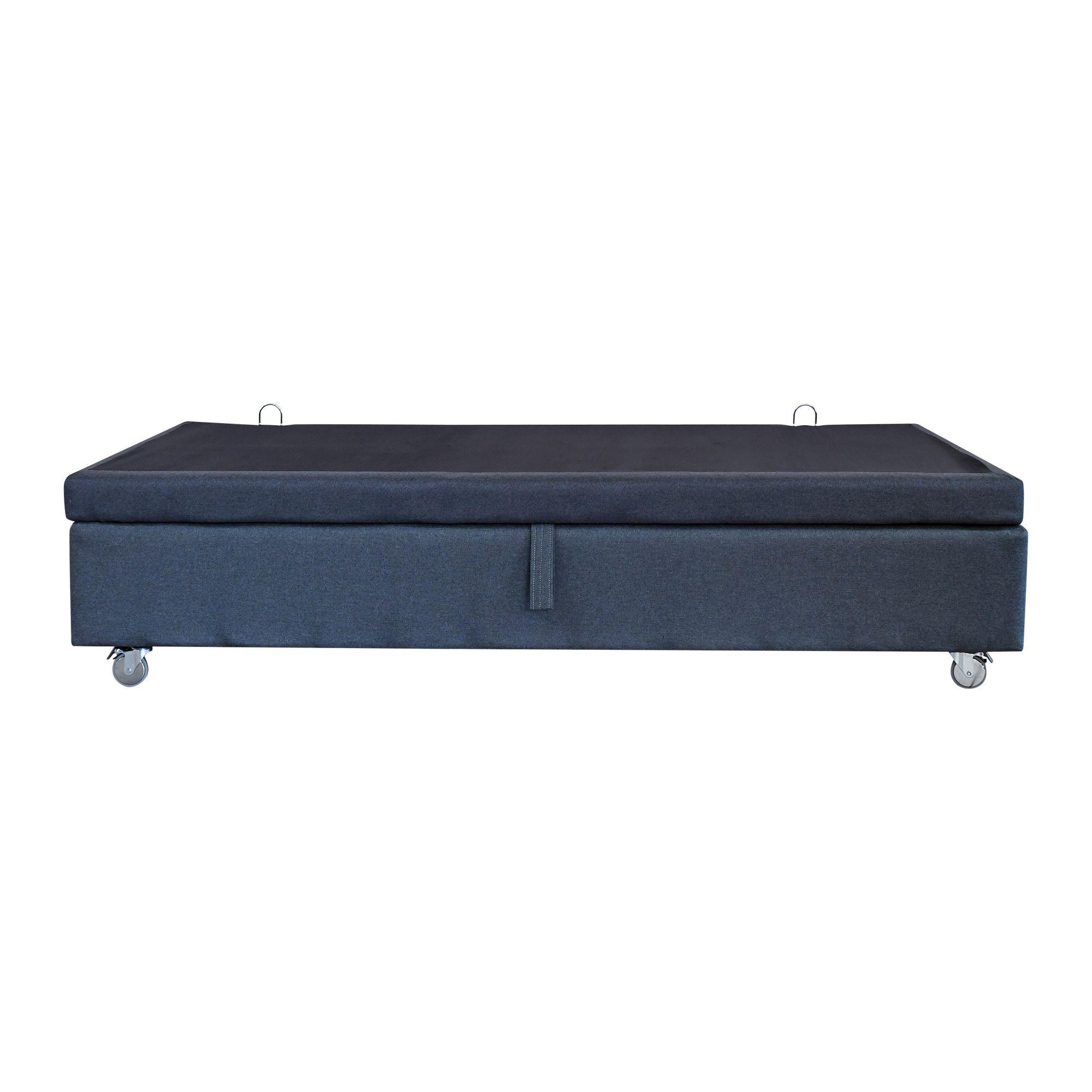 Base De Cama Baul 1.5 Plaza Largo 200 cm. Rueda Pyton con Refuerzo colchon V.elastico-2