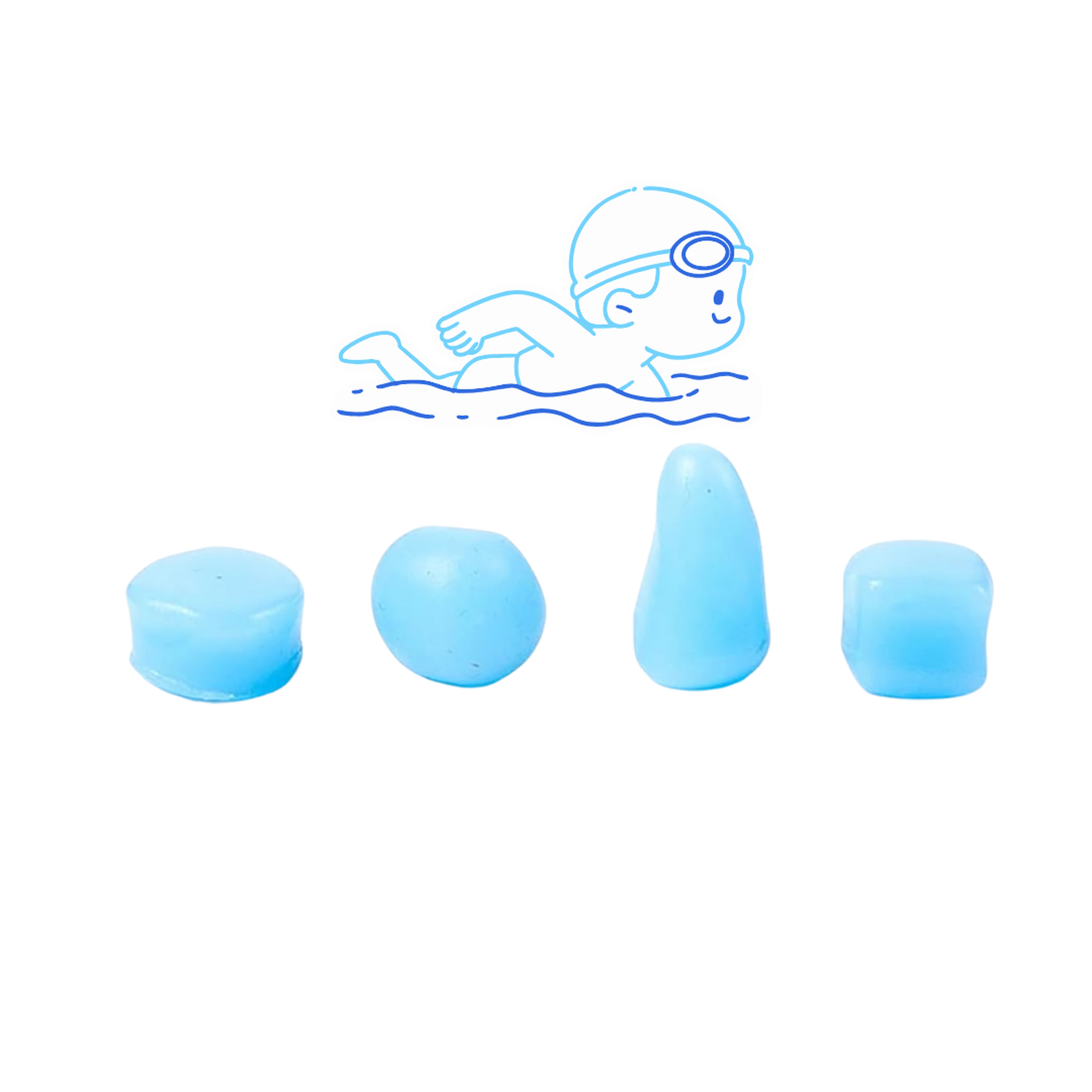 Woo Earplugs Swim Kids Tapones Oído Niños Natación Silicona 28dB-3