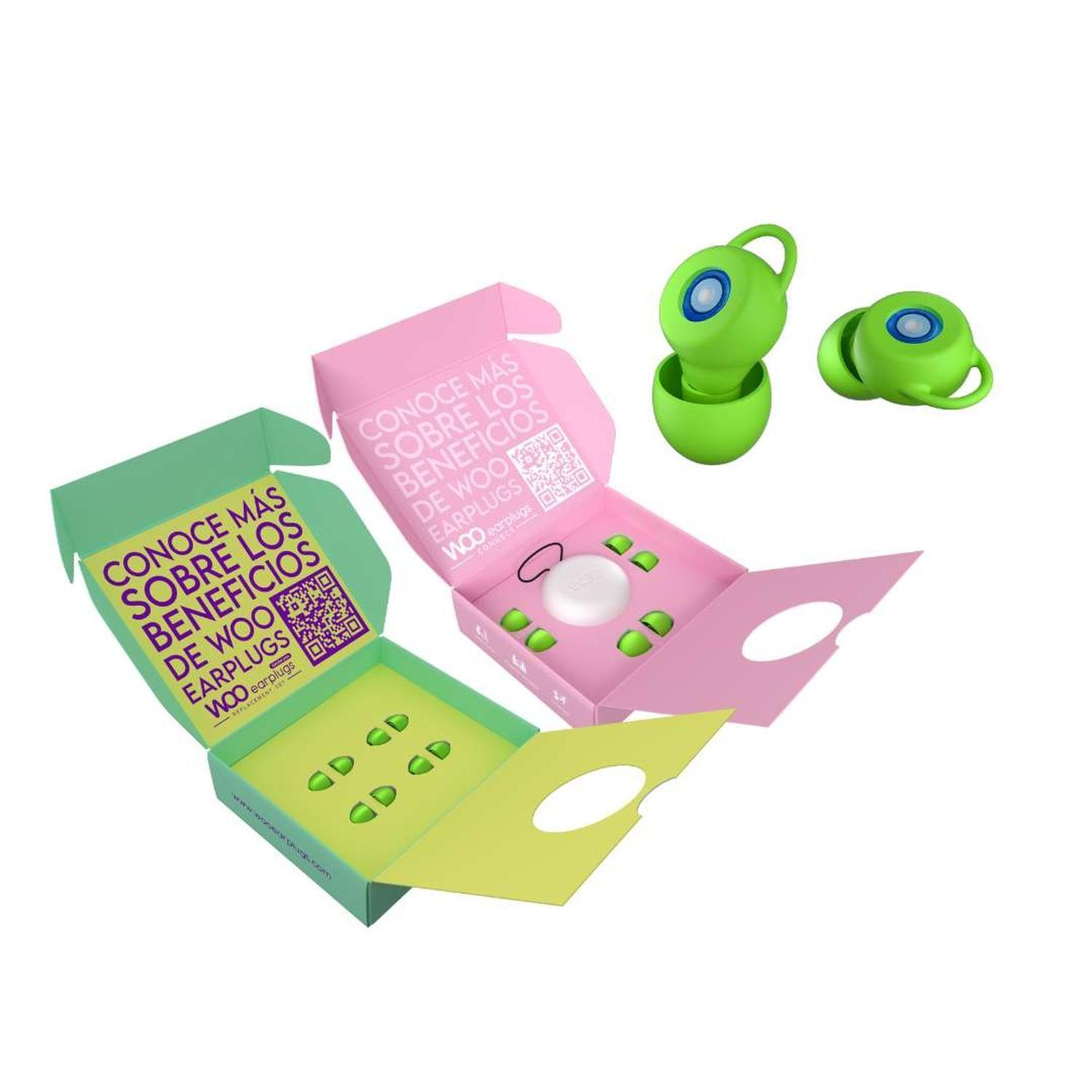 Woo Earplugs Connect Kids - Tapones Oídos Niños Estudio 16db-0