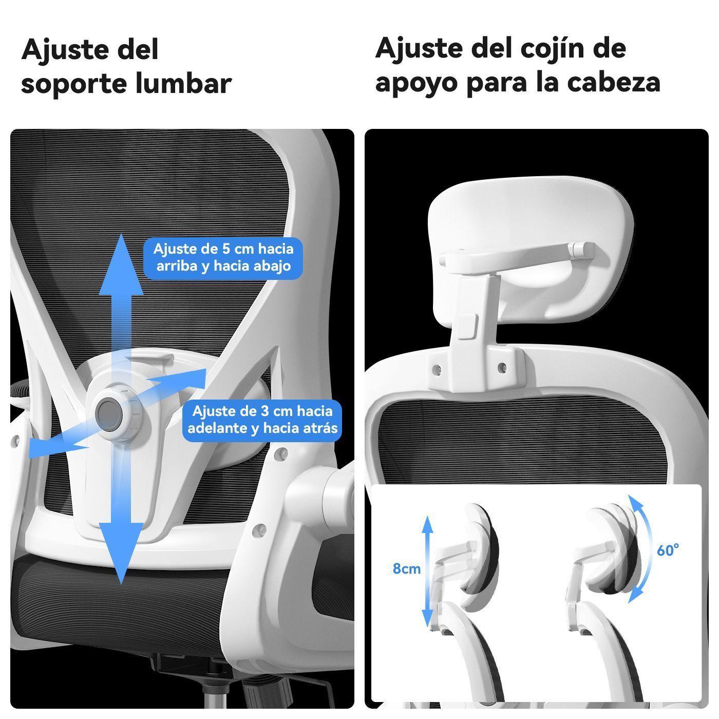 Silla Amia Ergon mica Silla De Escritorio Soporte Lumbar Ajustable Silla de Oficina Ejecutiva-1