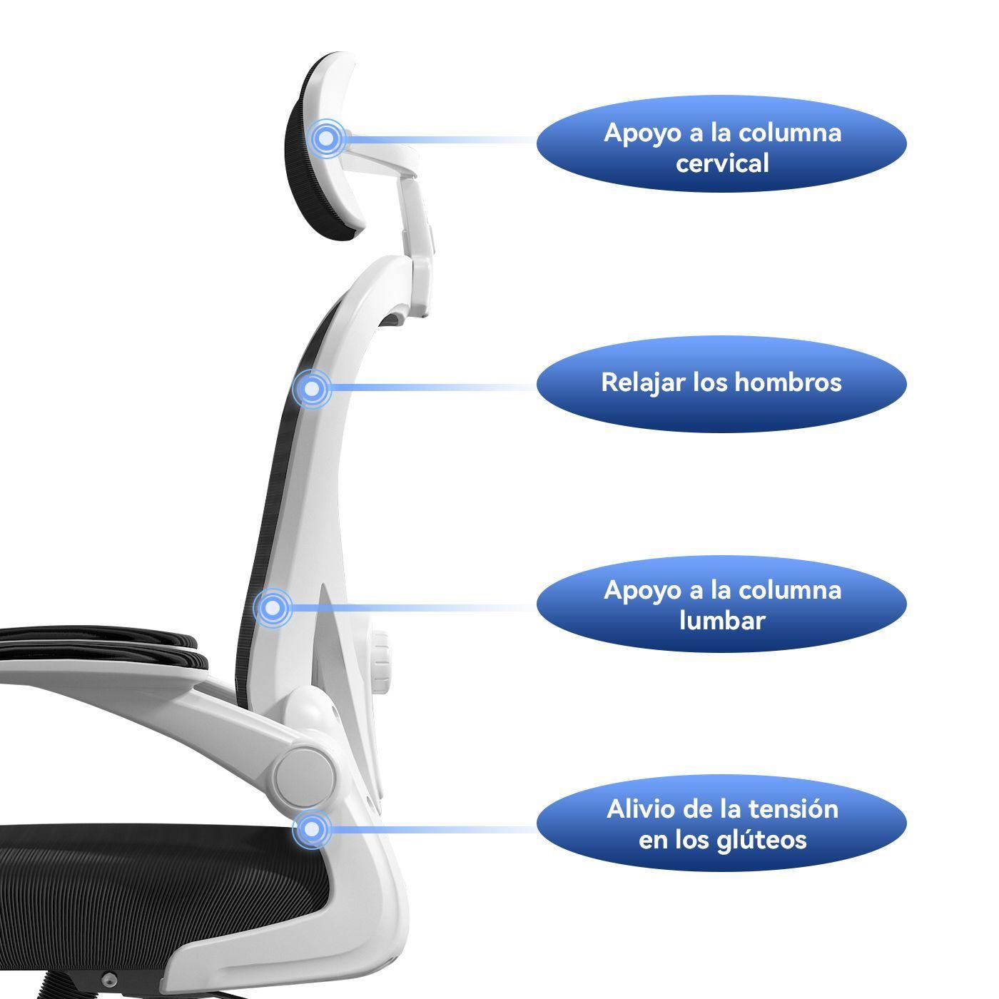 Silla Amia Ergon mica Silla De Escritorio Soporte Lumbar Ajustable Silla de Oficina Ejecutiva-6