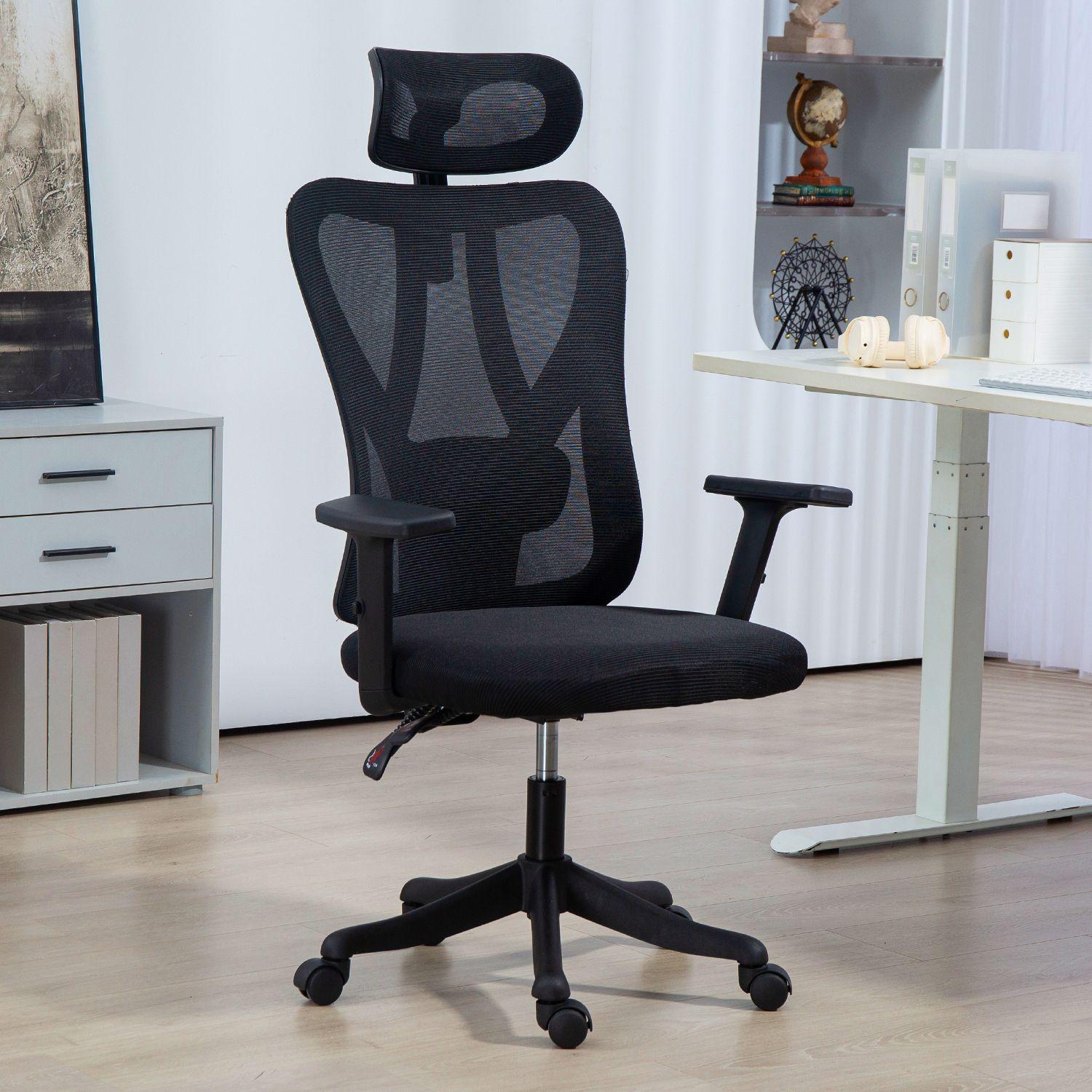 Silla De Oficina Ergon mica Reclinable Reposacabeza 3D Apoyabrazo Ajustable-7