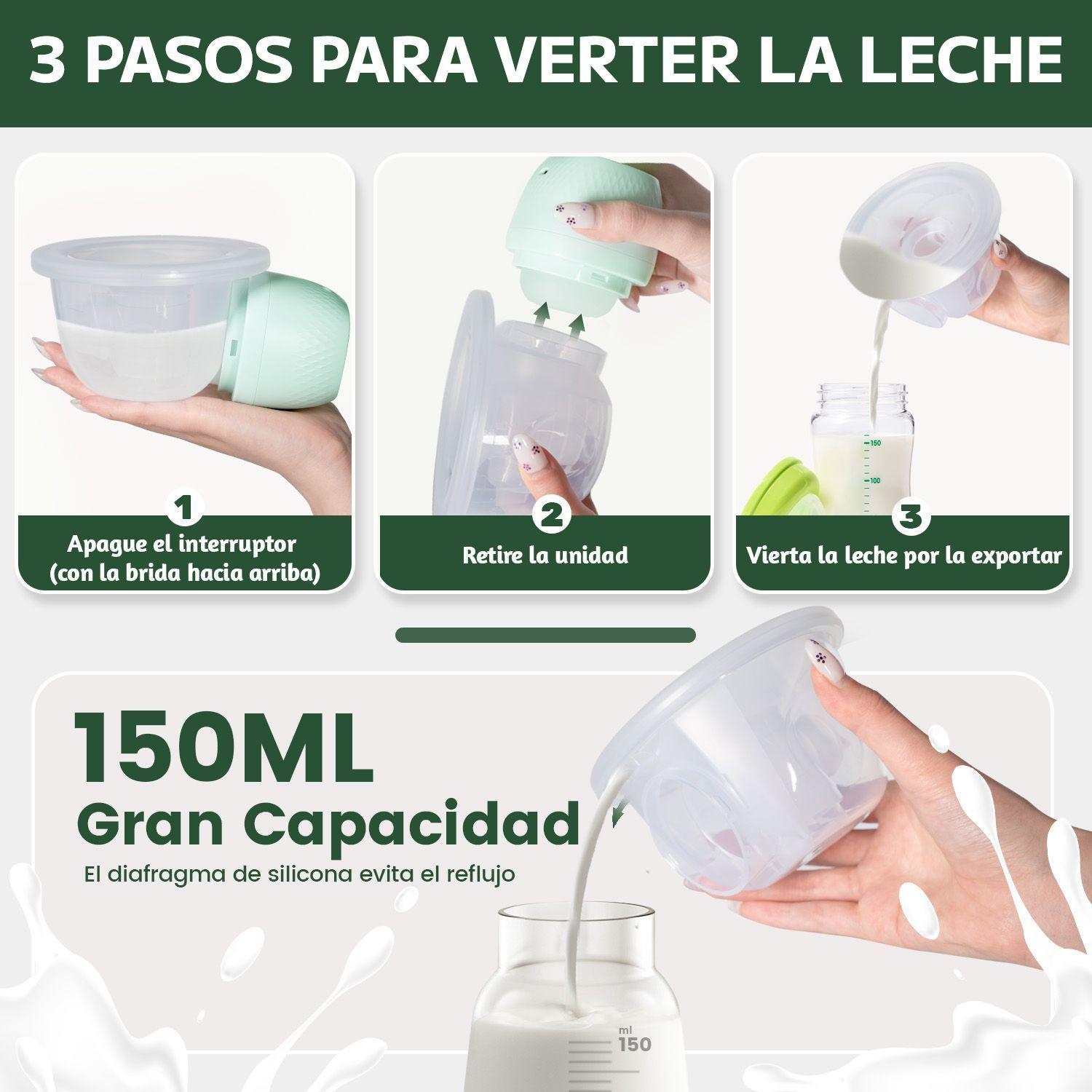 2pcs Extractor De Leche Portatil Sacaleche Electrico 150ml-5